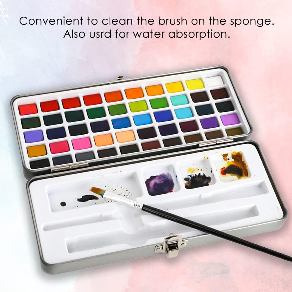 imageGrabie 50 Colors Watercolor Paint Set Detail Paint Brush Included Watercolor Paints Painting Sets Art Supplies for Painting Travel Watercolor Set Amateur Hobbyists50 Colors