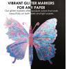 imageGrabie 16 Metallic Colors Dual Tip Glitter Markers Glitter Metallic Shimmer Marker Set of 8 Acrylic Paint Pens for Rock Painting Black Paper Wood Canvas Stone Glass Ceramic DIY Crafts MakingMulticolor