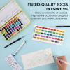 imageGrabie 50 Colors Watercolor Paint Set Detail Paint Brush Included Watercolor Paints Painting Sets Art Supplies for Painting Travel Watercolor Set Amateur Hobbyists50 ColorsPremium