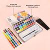 imageGrabie 50 Colors Watercolor Paint Set Detail Paint Brush Included Watercolor Paints Painting Sets Art Supplies for Painting Travel Watercolor Set Amateur Hobbyists50 Colors