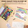 imageGrabie 50 Colors Watercolor Paint Set Detail Paint Brush Included Watercolor Paints Painting Sets Art Supplies for Painting Travel Watercolor Set Amateur Hobbyists100 ColorsPremium
