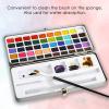 imageGrabie 50 Colors Watercolor Paint Set Detail Paint Brush Included Watercolor Paints Painting Sets Art Supplies for Painting Travel Watercolor Set Amateur Hobbyists50 Colors