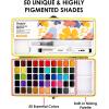 imageGrabie 50 Colors Watercolor Paint Set Detail Paint Brush Included Watercolor Paints Painting Sets Art Supplies for Painting Travel Watercolor Set Amateur Hobbyists50 ColorsPremium