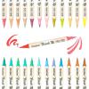 imageGrabie 72 Colors Acrylic Paint Markers Soft Brush Tip Acrylic Markers Set Paint Pens for Wood Fabric Canvas Glass Stone Canvas Rock Painting and DIY Crafts Art Supplies36 Colors Dual Tip Acrylic Paint Markers