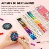 imageGrabie 72 Colors Acrylic Paint Markers Soft Brush Tip Acrylic Markers Set Paint Pens for Wood Fabric Canvas Glass Stone Canvas Rock Painting and DIY Crafts Art Supplies36 Colors Dot Dual Tip Acrylic Paint Markers