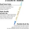 imageGrabie 72 Colors Acrylic Paint Markers Soft Brush Tip Acrylic Markers Set Paint Pens for Wood Fabric Canvas Glass Stone Canvas Rock Painting and DIY Crafts Art Supplies120 Colors Extra Fine Tip Acrylic Markers