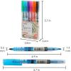imageGrabie Dual Tip Notetaking Pens 35mm Chisel  05mm Needle Dual Tip Highlighter Markers for Journaling Colored Pens for Note Taking and Adult Coloring Books 2 value pack2 value pack