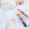 imageGrabie Dual Tip Notetaking Pens 35mm Chisel  05mm Needle Dual Tip Highlighter Markers for Journaling Colored Pens for Note Taking and Adult Coloring Books 2 value packVivid Splash