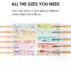 imageGrabie Paint Brush Set 11 Pcs Miniature Brushes for Fine Detailing ampamp Art Painting  Acrylic Watercolor Oil Models and Gouache