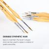 imageGrabie Paint Brush Set 11 Pcs Miniature Brushes for Fine Detailing ampamp Art Painting  Acrylic Watercolor Oil Models and Gouache