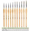 imageGrabie Paint Brush Set 11 Pcs Miniature Brushes for Fine Detailing ampamp Art Painting  Acrylic Watercolor Oil Models and Gouache