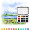 imageGrabie Pocket Watercolor Set60 Colors Travel Watercolor Paint Bulk Art Supplies for Painting Great Watercolor Set for Artists Amateur Hobbyists and Painting5 Sets Value Bundle