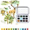 imageGrabie Pocket Watercolor Set60 Colors Travel Watercolor Paint Bulk Art Supplies for Painting Great Watercolor Set for Artists Amateur Hobbyists and Painting5 Sets Value Bundle