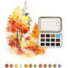 imageGrabie Pocket Watercolor Set60 Colors Travel Watercolor Paint Bulk Art Supplies for Painting Great Watercolor Set for Artists Amateur Hobbyists and Painting5 Sets Value Bundle