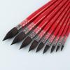 imageGrabie Professional Watercolor Paint Brushes 9 Pcs Synthetic Squirrel Hair Mop Paintbrushes Art Supplies for Painting Great Watercolor Brushes for Artists Amateur Hobbyists and Painting LoversRed