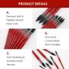 imageGrabie Professional Watercolor Paint Brushes 9 Pcs Synthetic Squirrel Hair Mop Paintbrushes Art Supplies for Painting Great Watercolor Brushes for Artists Amateur Hobbyists and Painting LoversRed