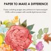 imageGrabie Watercolor Coloring Book 15 Sheets Art Pad A5 83 x 58 Cotton Watercolor Book for AdultsFloralAutumn