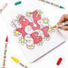 imageGrabie Watercolor Coloring Book 15 Sheets Art Pad A5 83 x 58 Cotton Watercolor Book for AdultsFloralEasy Coloring Book