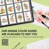 imageGrabie Watercolor Coloring Book 15 Sheets Art Pad A5 83 x 58 Cotton Watercolor Book for AdultsFloralFloral