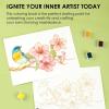 imageGrabie Watercolor Coloring Book 15 Sheets Art Pad A5 83 x 58 Cotton Watercolor Book for AdultsFloralFloral