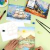 imageGrabie Watercolor Coloring Book 15 Sheets Art Pad A5 83 x 58 Cotton Watercolor Book for AdultsFloralLandscape