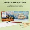 imageGrabie Watercolor Coloring Book 15 Sheets Art Pad A5 83 x 58 Cotton Watercolor Book for AdultsFloralLandscape