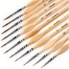 imageGrabie Paint Brush Set 11 Pcs Miniature Brushes for Fine Detailing ampamp Art Painting  Acrylic Watercolor Oil Models and Gouache