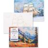 imageGrabie Watercolor Coloring Book 15 Sheets Art Pad A5 83 x 58 Cotton Watercolor Book for AdultsFloralLandscape