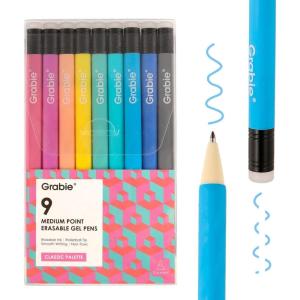 imageGrabie 36 Colors Erasable Gel Pens Make Mistakes Disappear Colored Pens Assorted Color Inks for Drawing Writing Planner9 Colors Pens