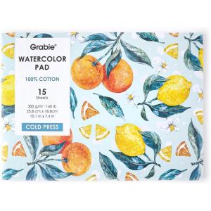 imageGrabie Watercolor Coloring Book 15 Sheets Art Pad A5 83 x 58 Cotton Watercolor Book for AdultsFloralB5
