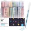 imageGrabie Jumbo Glitter Gel Ink Pen Set Of 18 Metallic Vibrant Sparkle Gel Pens for Coloring Sparkle Markers Glitter Pens for Adults 18 Colors Jumbo Gel Pens42 Colors Retractable Glitter Gel Ink Pens