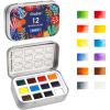 imageGrabie Pocket Watercolor Set60 Colors Travel Watercolor Paint Bulk Art Supplies for Painting Great Watercolor Set for Artists Amateur Hobbyists and PaintingEssential Color