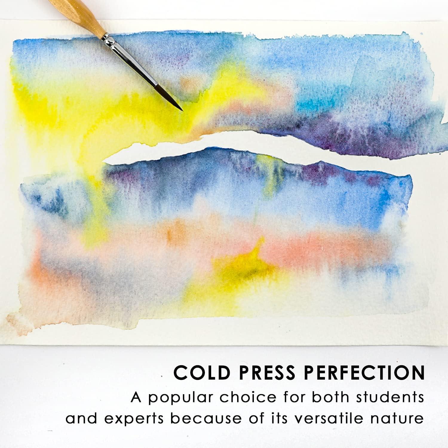 imageGrabie Watercolor Paint Set 100 Colors in Portable Box with Water Brush Pens Drawing Pencil 9pcs Professional Watercolor Brushes and B5 Watercolor Papers Perfect Starter Kit for Painting