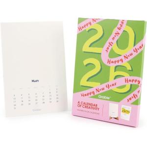 imageGrabie 12Month Watercolor Calendar Set for 2026 Premium Paper Sturdy Kraft Stand 100 Cotton Paper Acidfree Smooth Texture Hot Press 140 LB 300 GSM 12 SheetsPack Art Supply for Watercolor Creative Crafts and DIY Medias