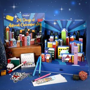 imageGrabie Christmas Advent Calendar 2025 24 Days Countdown Calendar With Creative Art Tools Halloween Advent Calendar 2025 Gifts For Drawing Beginners Painting Lovers