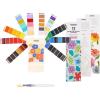 imageGrabie 56 Colors Handheld Watercolor Set with 12 Monthly Paintable Bookmarks