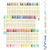 imageGrabie 24 Colors Paint Markers Acrylic Paint Pens with 12 DualColor Brush Tips Dual Tone Acrylic Markers for Rocks Acrylic Paint Markers for Art Supplies 24 Dual Tone Colors120 Colors Extra Fine Tip Acrylic Markers