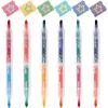 imageGrabie 24 Colors Magic Layering Markers12 Double Sided Color Changing Highlighter Pens4mm Chisel Tip ampamp 1mm Point Tip Dual Tip Magic Markers No Bleed Quick Drying2 Sets 6pcs Value Bundle