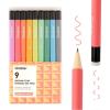 imageGrabie Erasable Gel Pens 9 Colors Erasable Pens Multicolor Make Mistakes Disappear 06mm Medium Point Rollerball Tip Colored Pens for Drawing Writing Planner Smooth WritingWhimsical Whirls