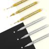 imageGrabie 6 White Extra Fine Tip Acrylic Paint Marker Set 6 Pack 07mm Acrylic Paint Pens for Highlights Highlight Markers 6 White Acrylic MarkersGoldSilver