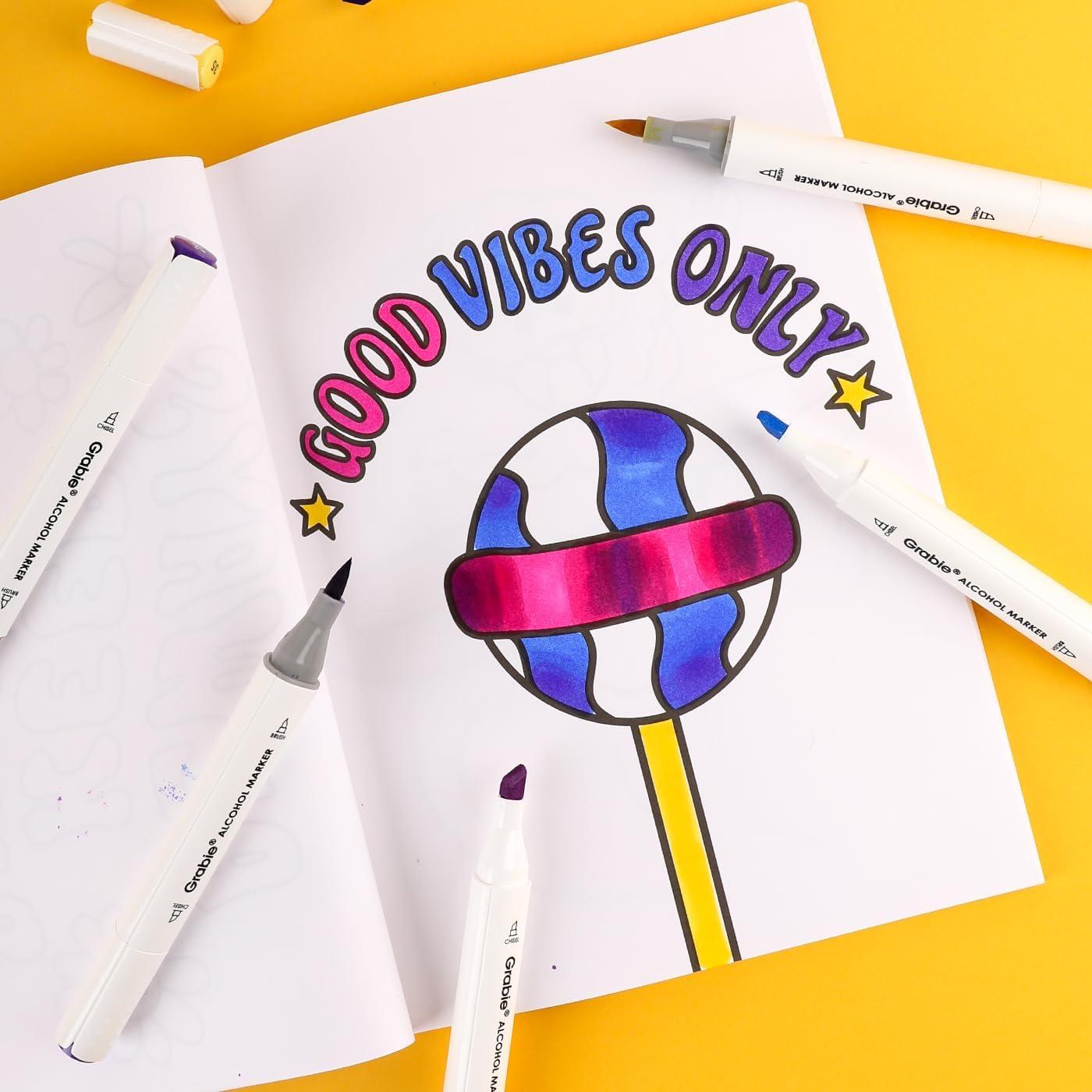 imageGrabie Watercolor Coloring Book 15 Sheets A5 83 x 58Watercolor Book for Adults Ignite Your Artistic Expression on 100 Cotton Paper OceanEasy Coloring Book